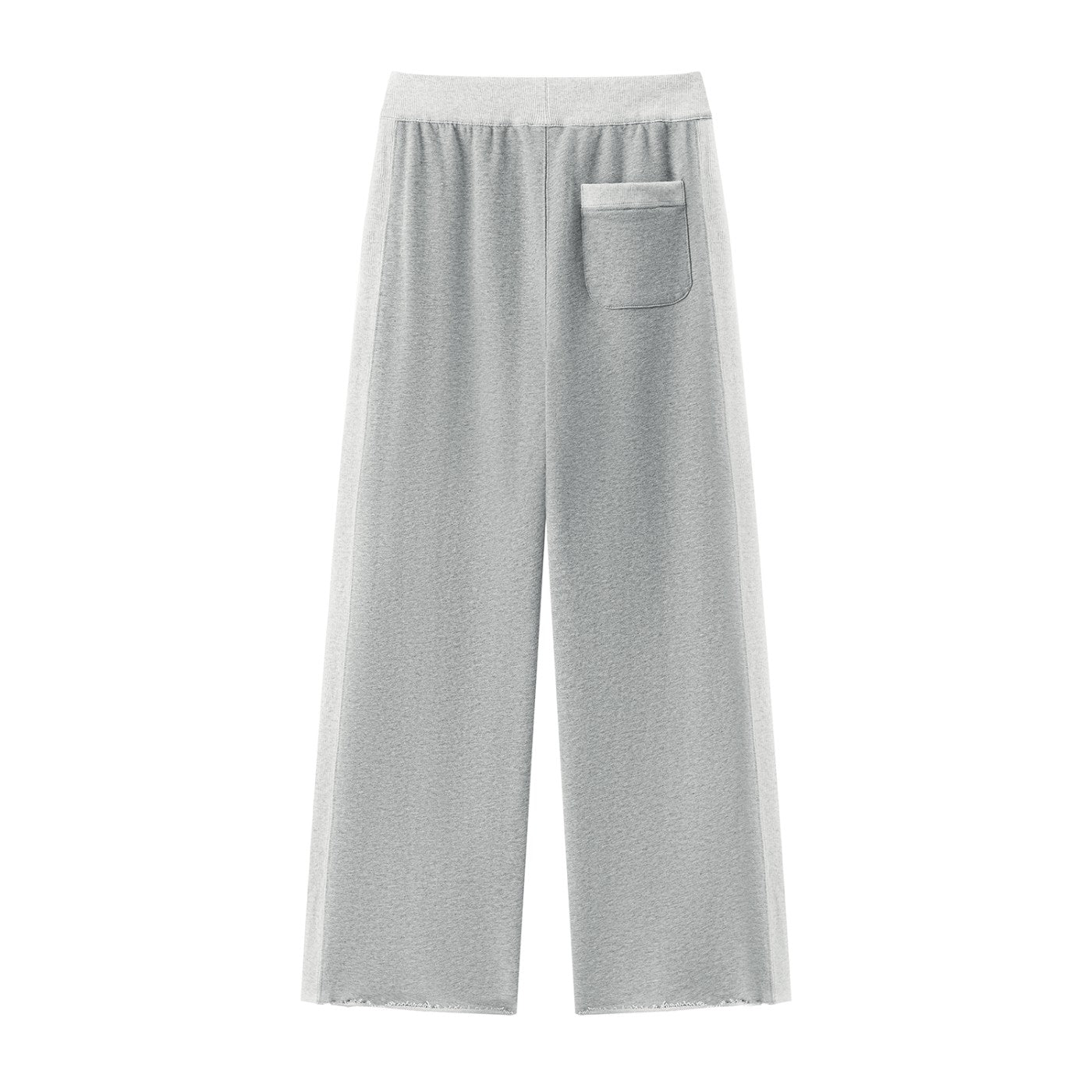 Urban Fashion & Streetwear | Craftklart grey cotton sweatpants with a loose fit, mid-waist, and raw hem detail.