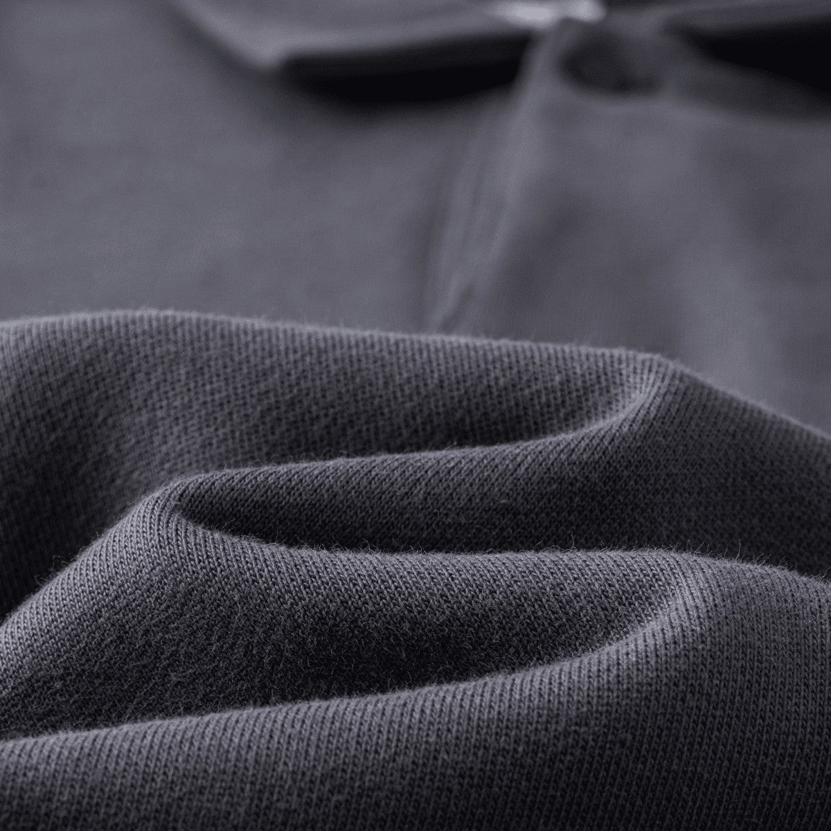Close-up of the heavy 445GSM fabric texture of a Urban Fashion & Streetwear | Craftklart polo sweatshirt