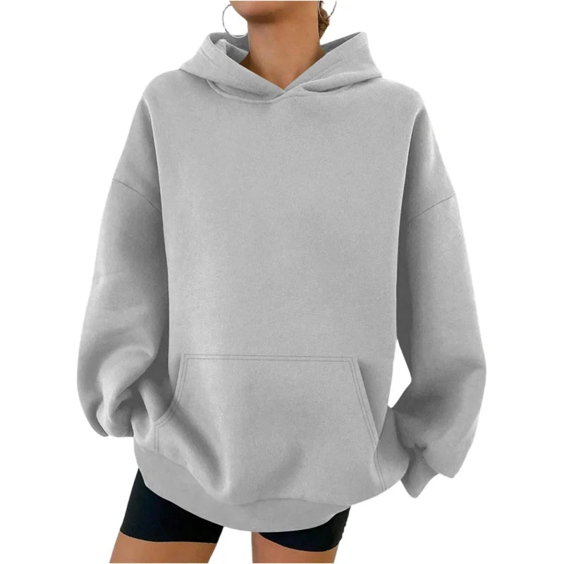 Black 2026 Spring unisex oversized hoodie sweatshirt from Urban Fashion & Streetwear, featuring a relaxed fit and stylish design.