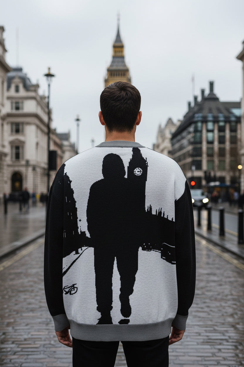 Relaxed fit knitted crew neck sweater from Urban Fashion & Streetwear, featuring a stylish design and comfortable fit.