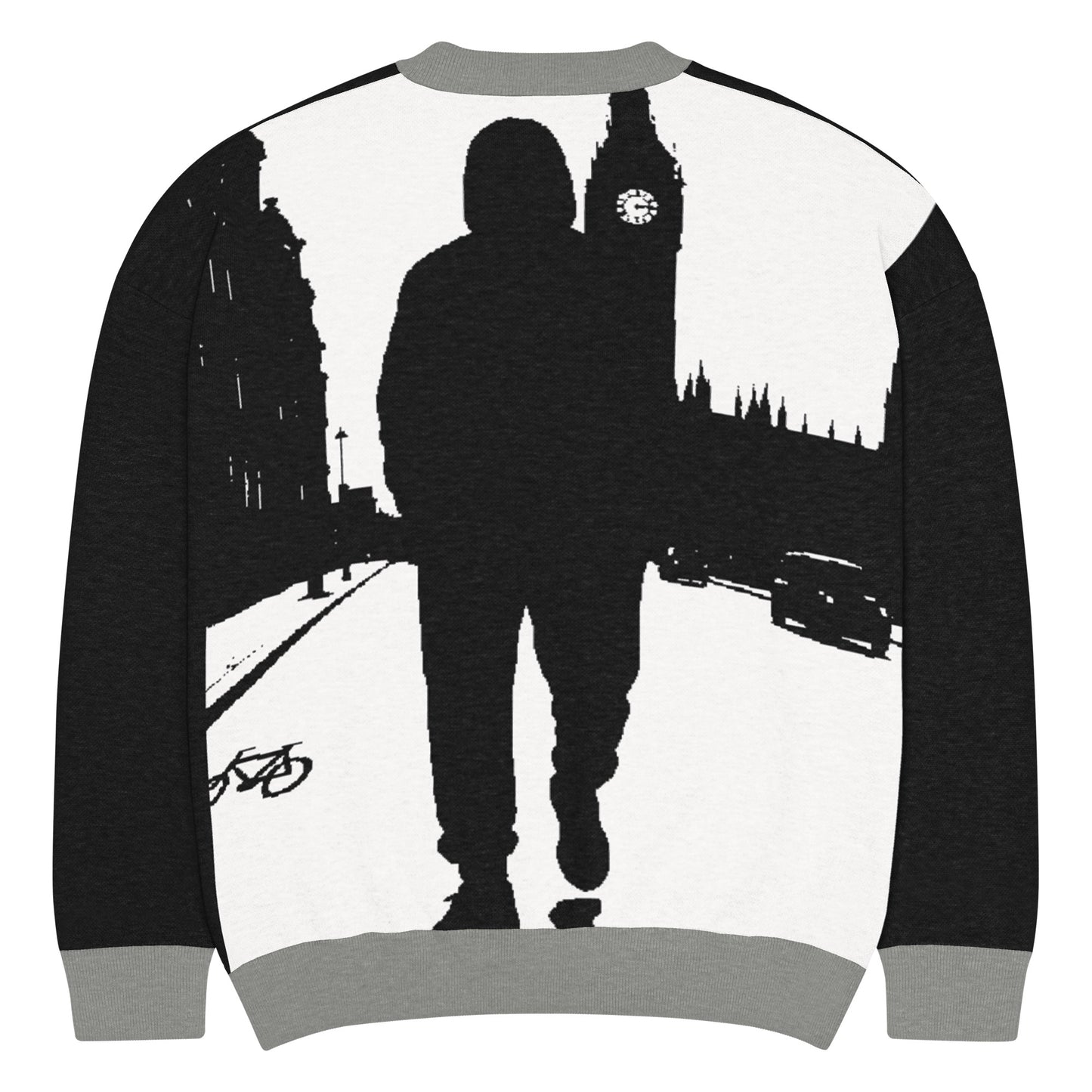 Urban Custom relaxed fit knitted crew neck sweater, casual jumper in cozy knit fabric, suitable for streetwear style.