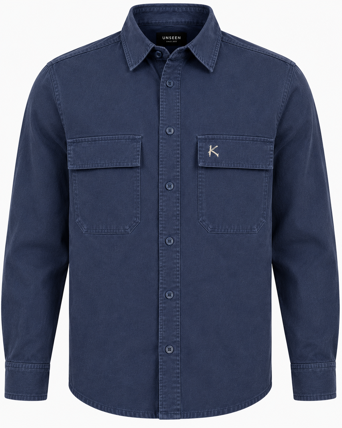 Urban Fashion & Streetwear | Craftklart navy heavyweight drill cotton overshirt with button-down front and chest pockets