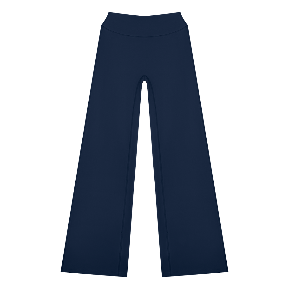 Urban Fashion & Streetwear | Craftklart navy blue high rise yoga pants with a straight leg silhouette in nylon blend