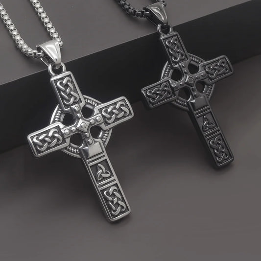 Silver Nordic Street Stainless Steel Male Necklace featuring bold urban streetwear style and modern design.