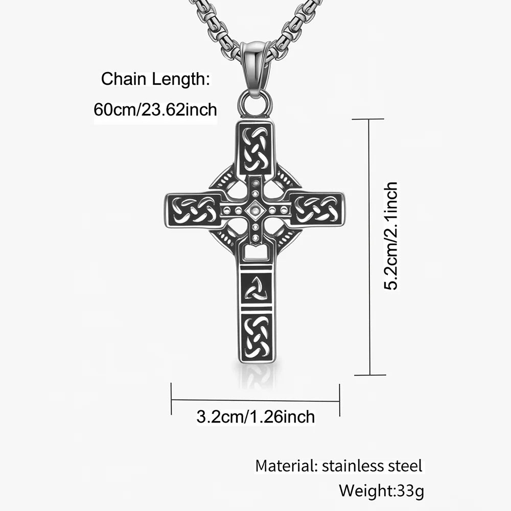 Silver Nordic Street stainless steel male necklace with a sleek urban design, featuring bold, modern streetwear style.