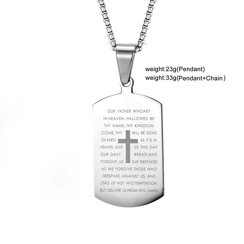 Silver Nordic Street stainless steel male necklace with bold urban streetwear style, featuring a sleek, modern design.