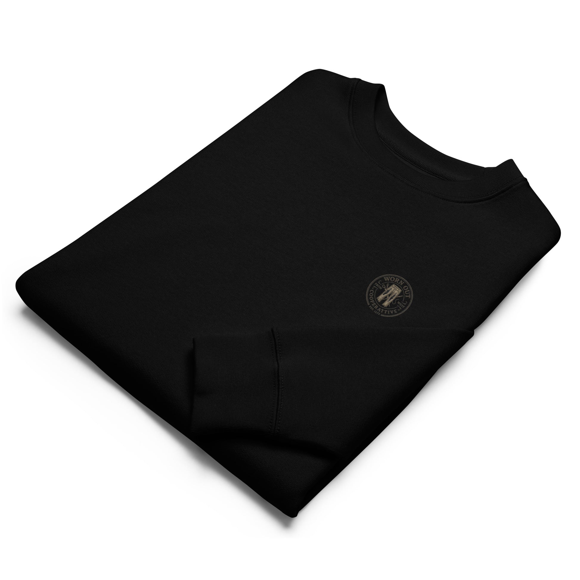 Unisex black Eco sweatshirt with printed design from Urban Workwear by Urban Fashion & Streetwear, casual streetwear style.