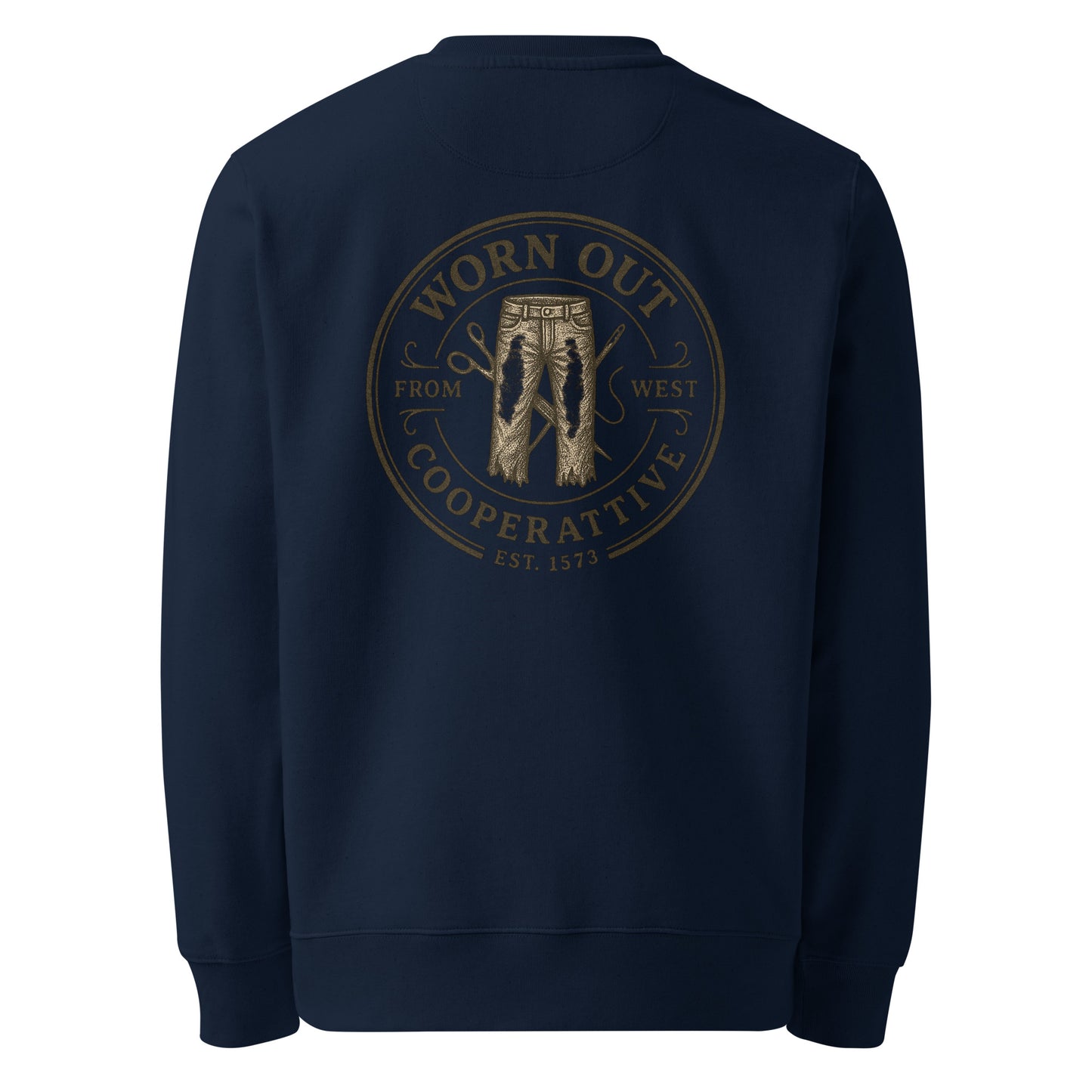 Unisex black printed eco sweatshirt from Urban Workwear by Urban Fashion & Streetwear, featuring a casual streetwear design.
