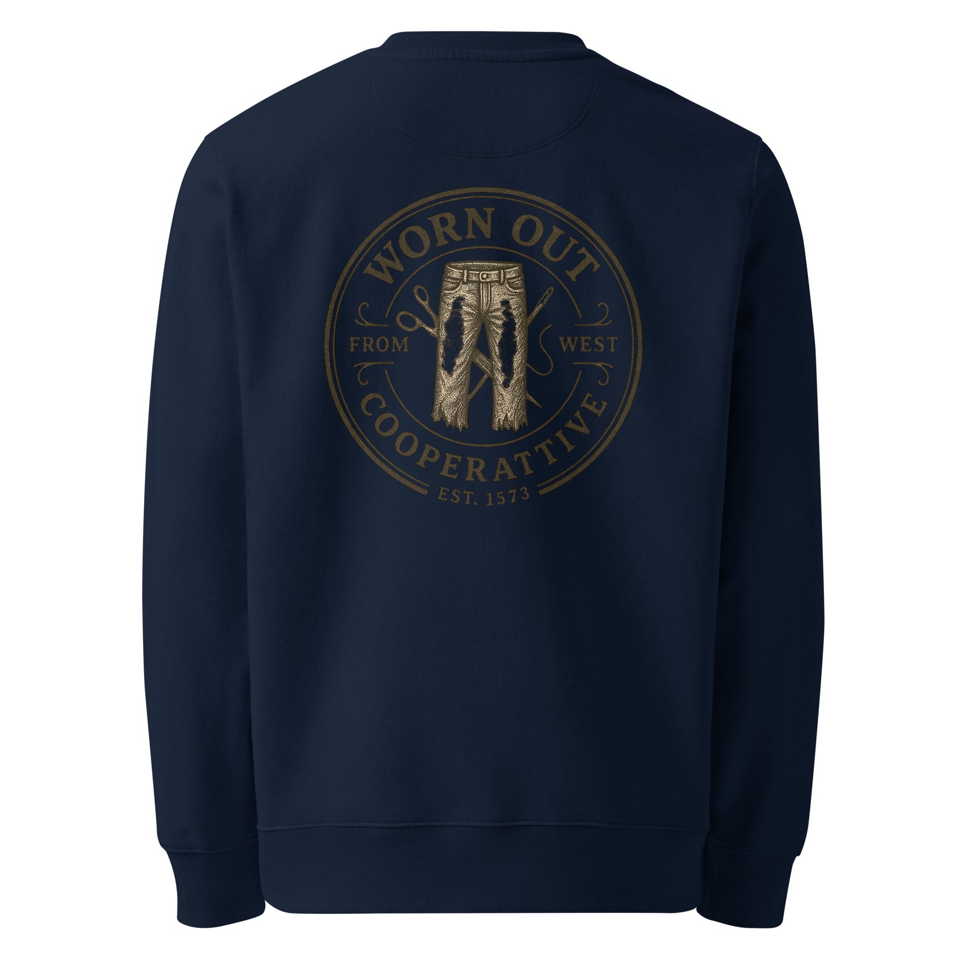 Unisex black printed eco sweatshirt from Urban Workwear by Urban Fashion & Streetwear, featuring a casual streetwear design.