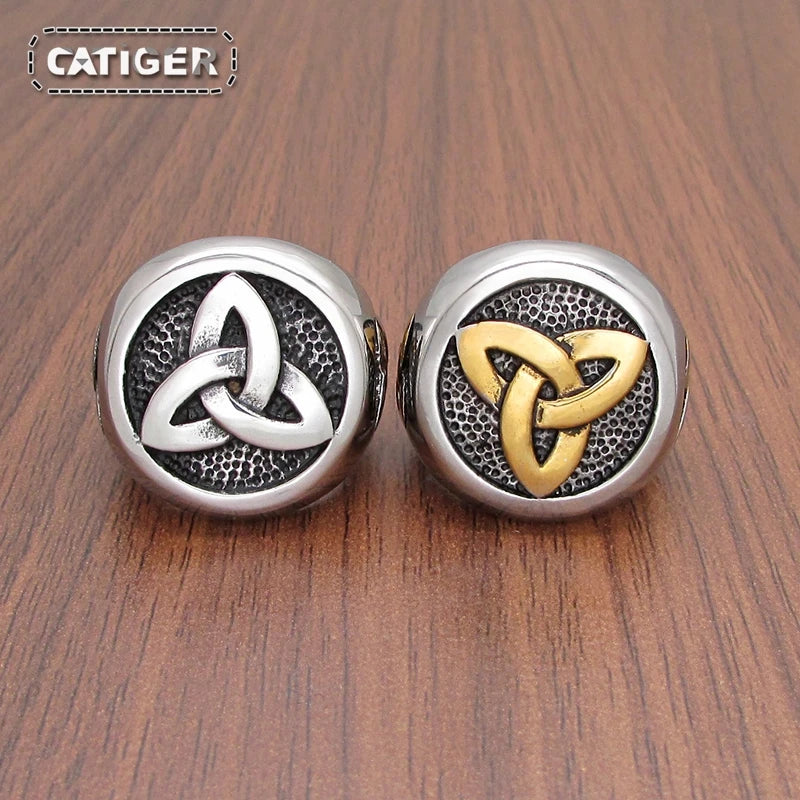 Gold-plated forged Norse tradition ring featuring Nordic symbols, crafted by Urban Fashion & Streetwear.