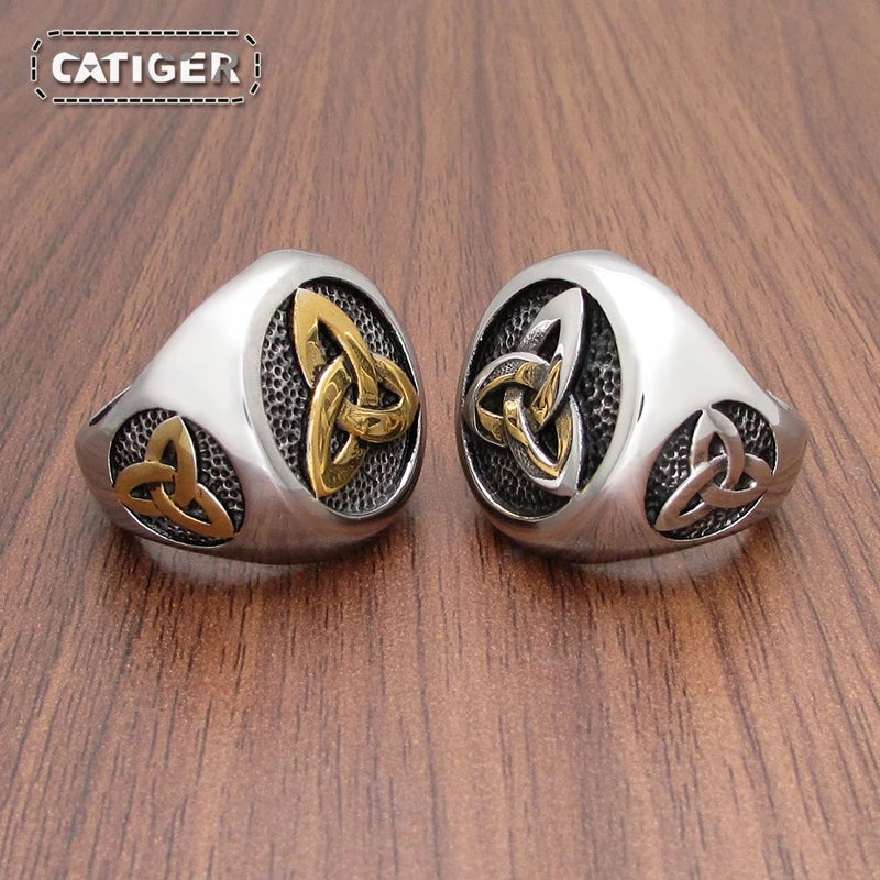 Gold-plated forged Norse tradition ring by Urban Fashion & Streetwear Craftklart, featuring Nordic-inspired detailing.
