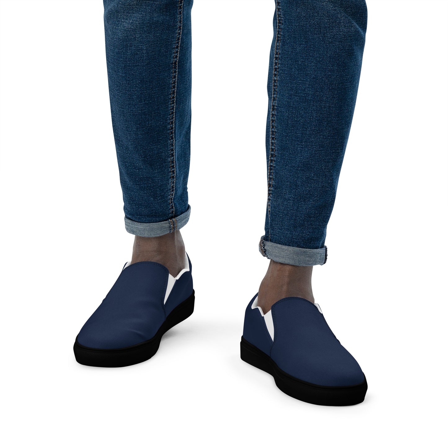 Men’S Urban Blue Slip-On Canvas Shoes | Minimalist Streetwear | Craftklart