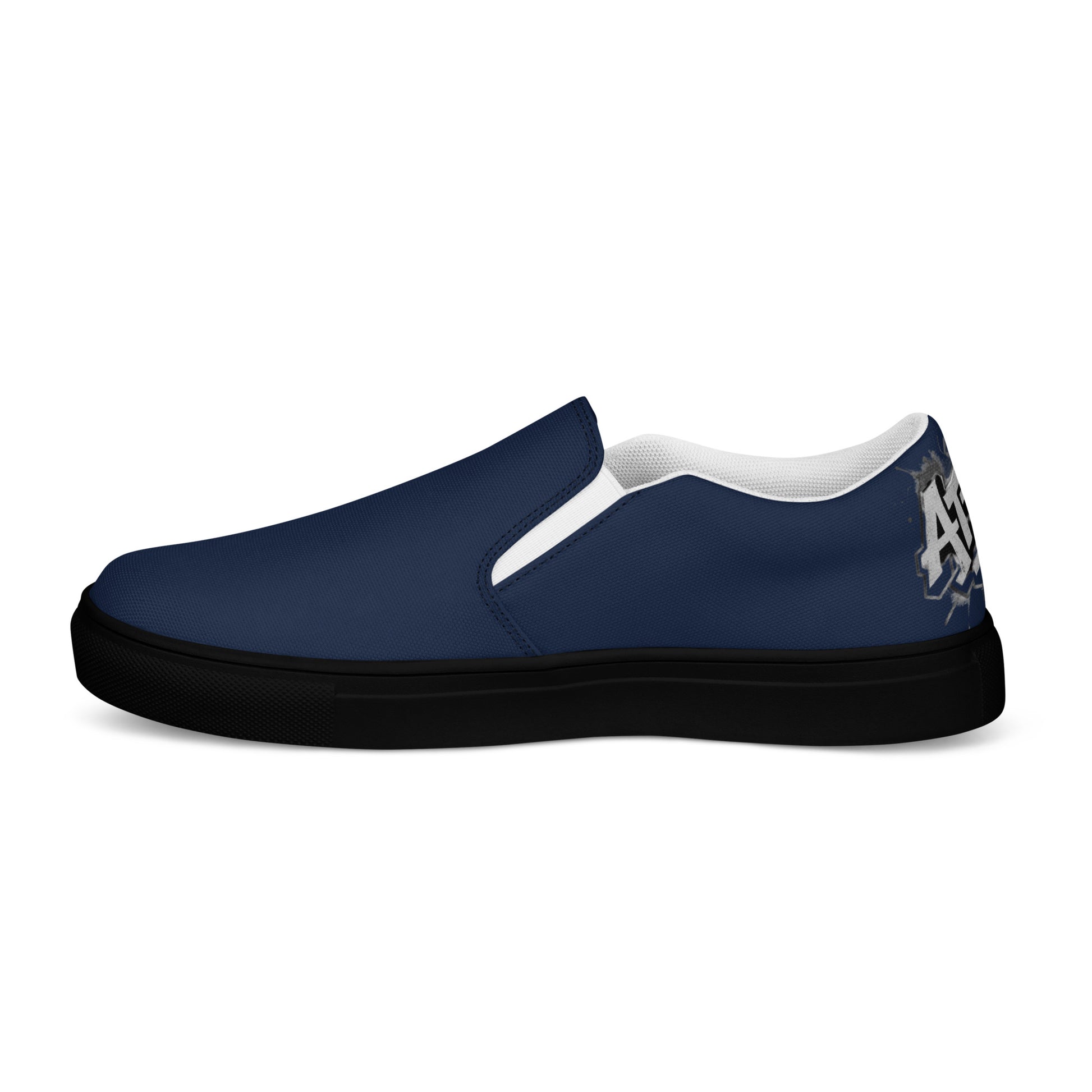 Men’S Urban Blue Slip-On Canvas Shoes | Minimalist Streetwear | Craftklart