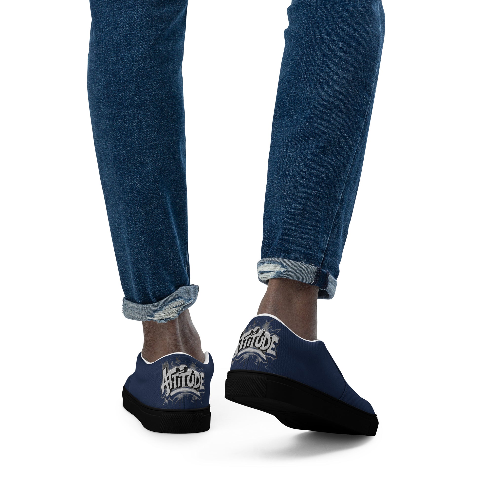 Men’S Urban Blue Slip-On Canvas Shoes | Minimalist Streetwear | Craftklart