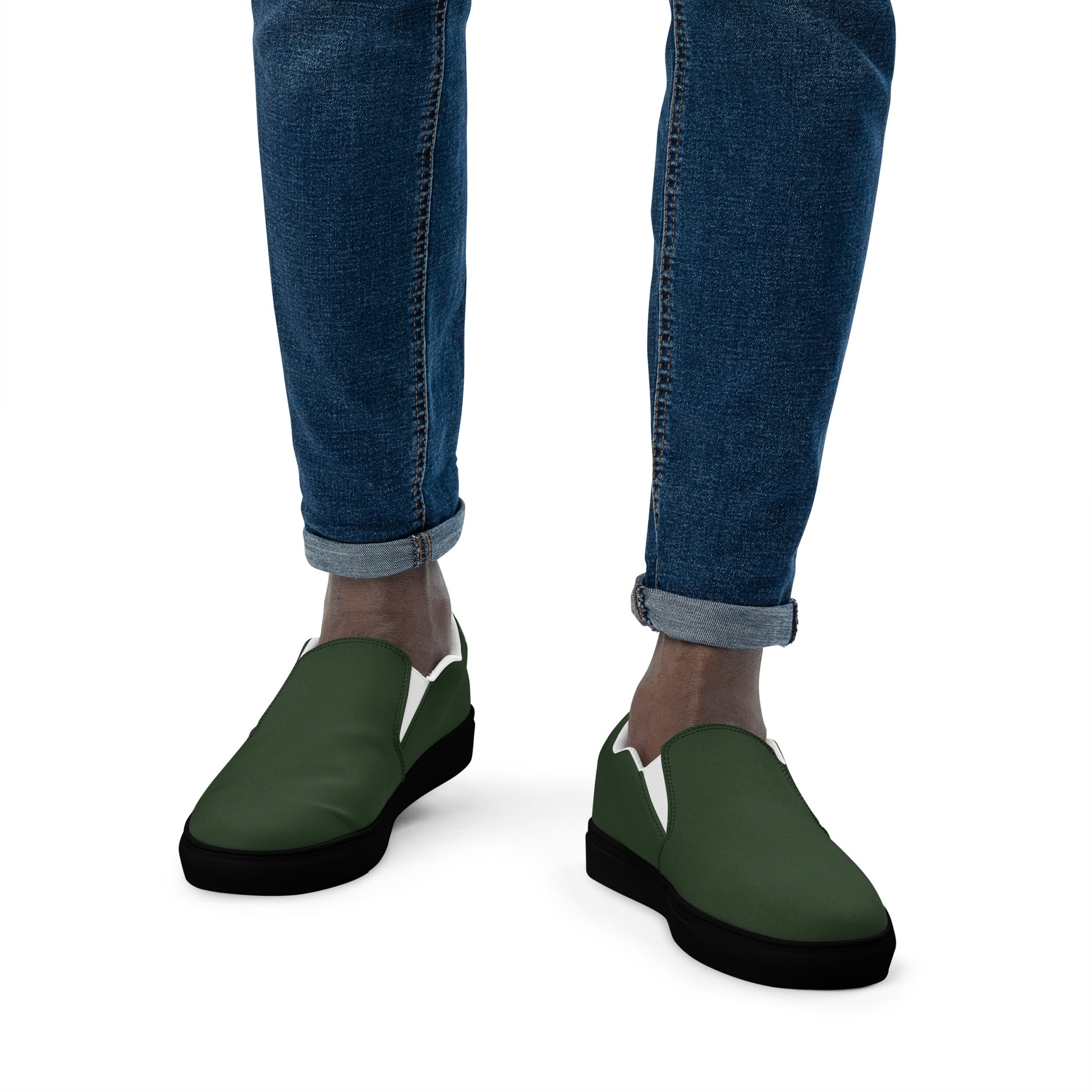 Men’s Urban Moss Slip-on Canvas Shoes by Urban Fashion & Streetwear Craftklart, featuring casual slip-on design and canvas material.