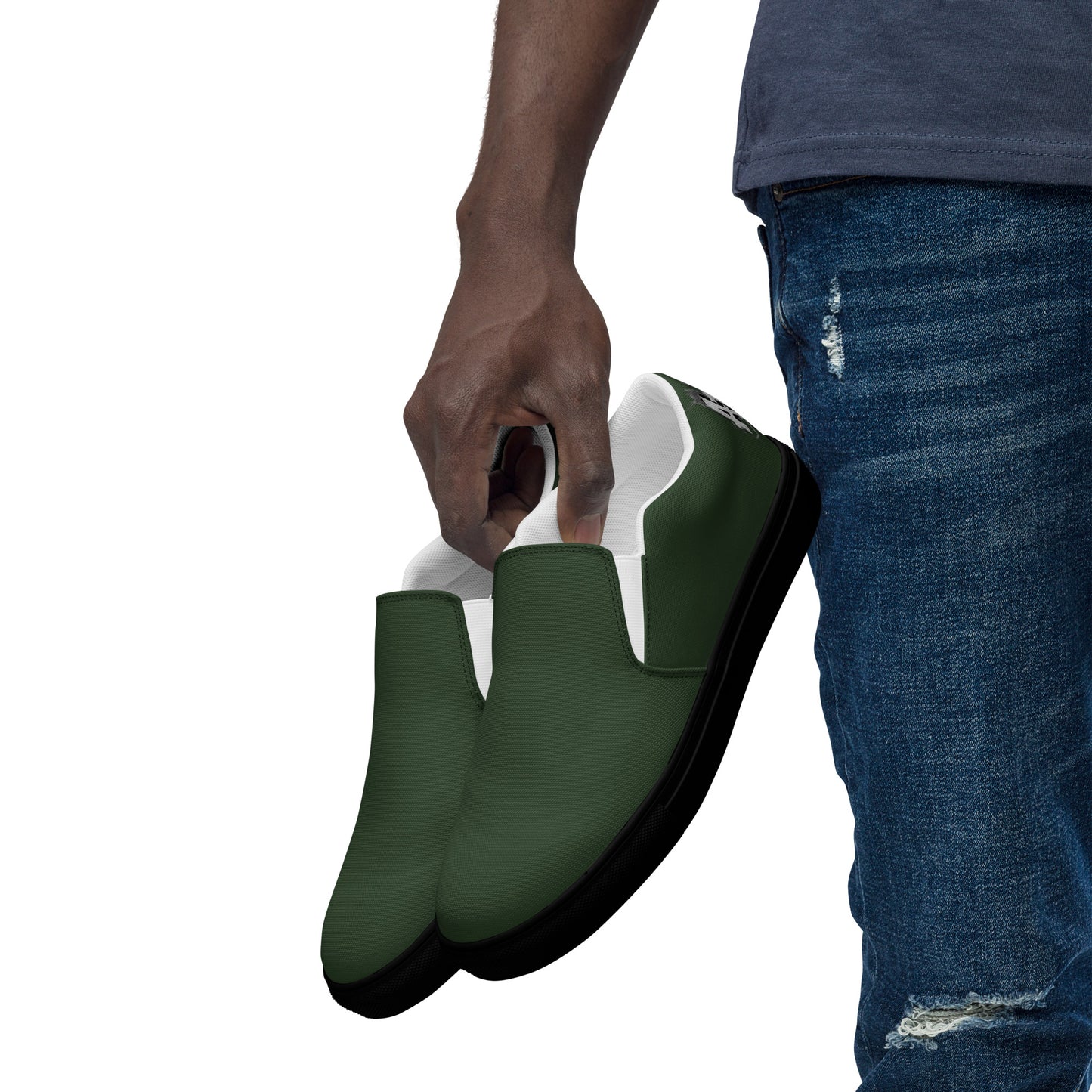 Men’s Urban Moss slip-on canvas shoes with casual streetwear style, featuring a comfortable design and urban fashion appeal.