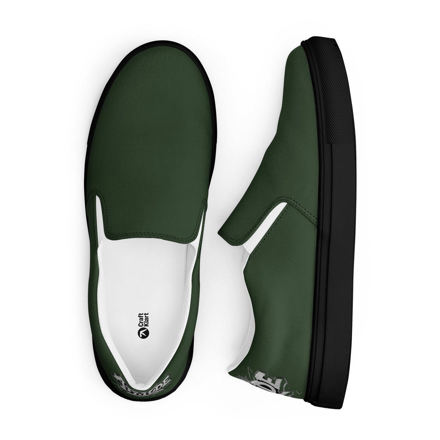 Men’s Urban Moss slip-on canvas shoes by Urban Fashion & Streetwear Craftklart, featuring casual urban style and comfortable design.