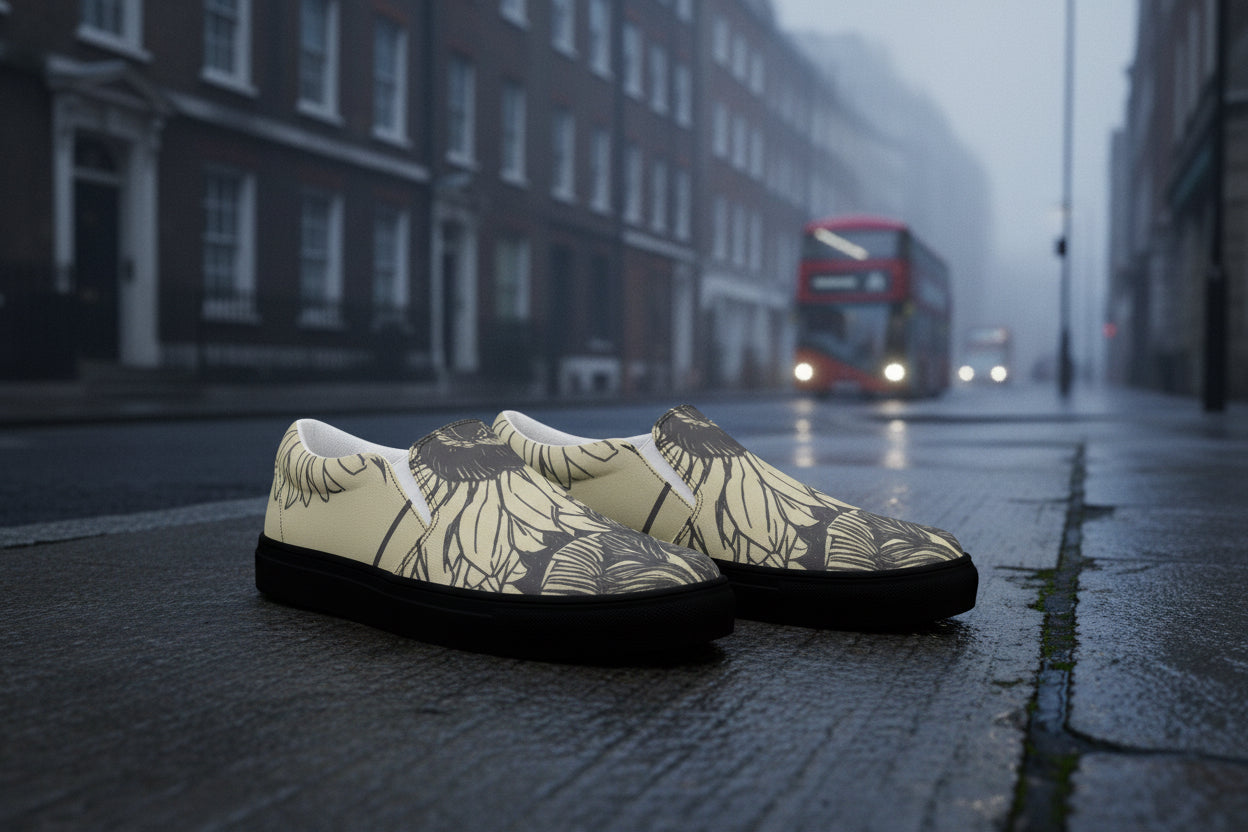 Men’s Urban Slip-on Canvas Shoes by Urban Fashion & Streetwear, casual shoes with a sleek design and comfortable fit.