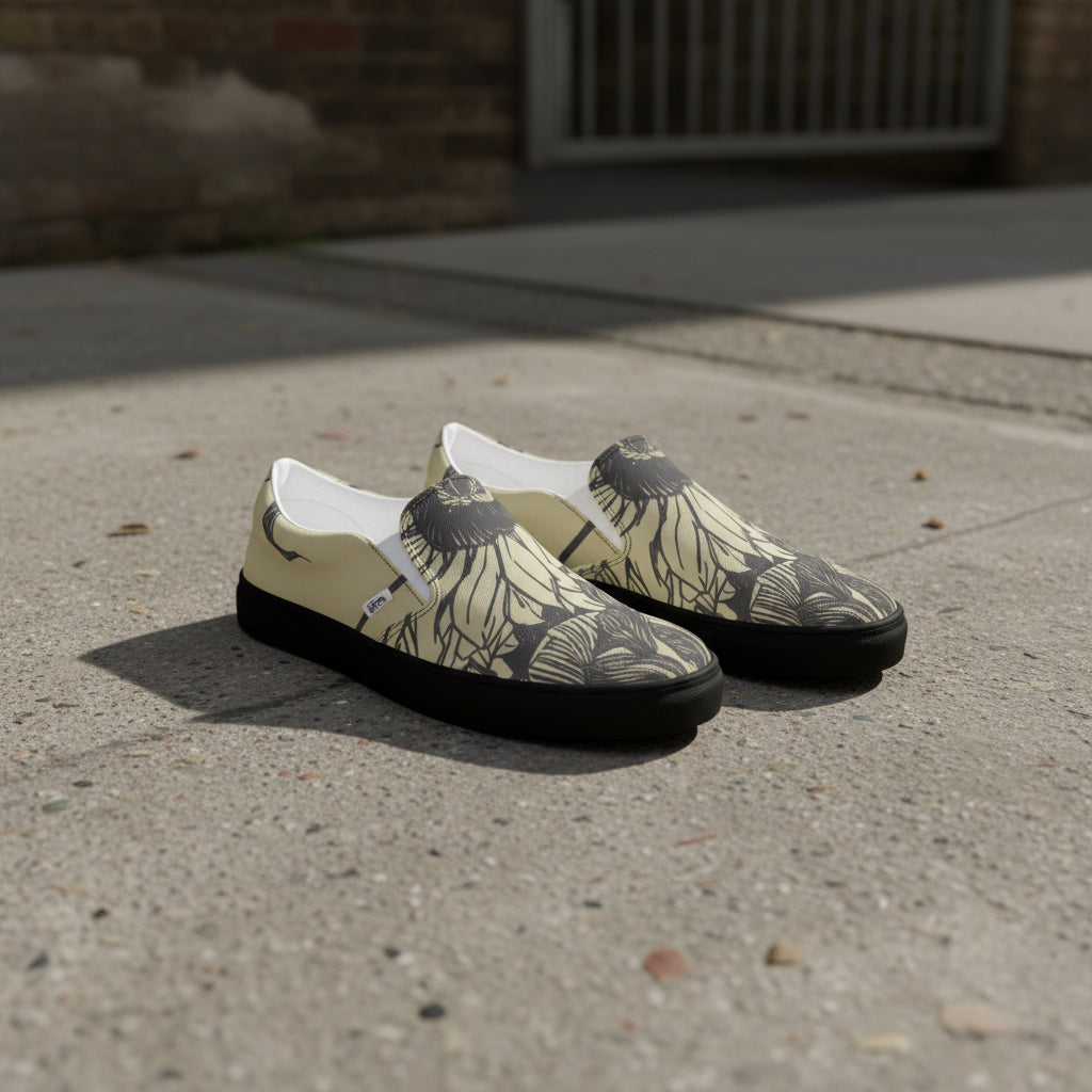 Men’s Urban Slip-on Canvas Shoes by Urban Fashion & Streetwear, stylish casual shoes with a sleek design and comfortable fit.