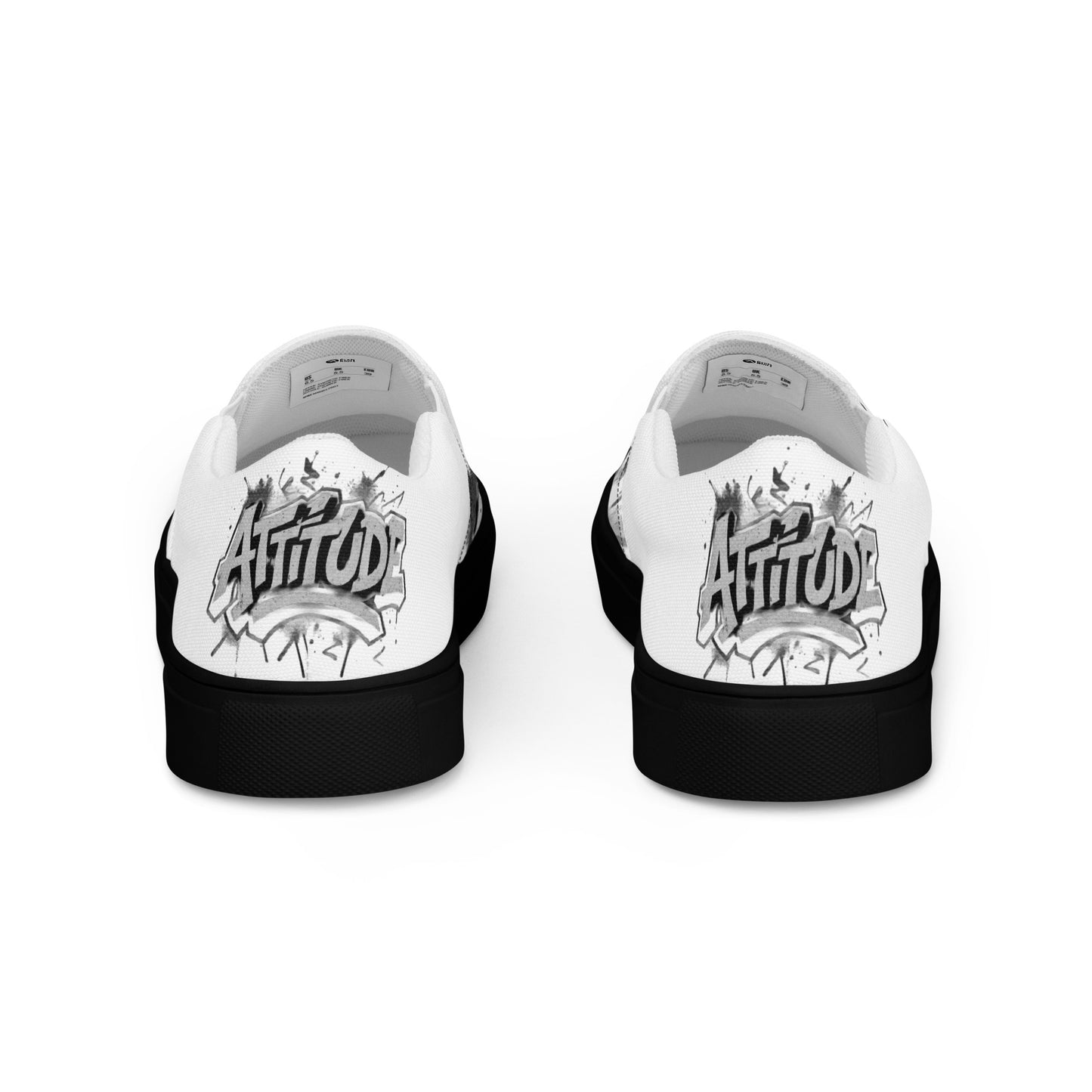 Men’s white slip-on canvas shoes from Urban Fashion & Streetwear by Craftklart, casual footwear with a sleek, minimalist design.