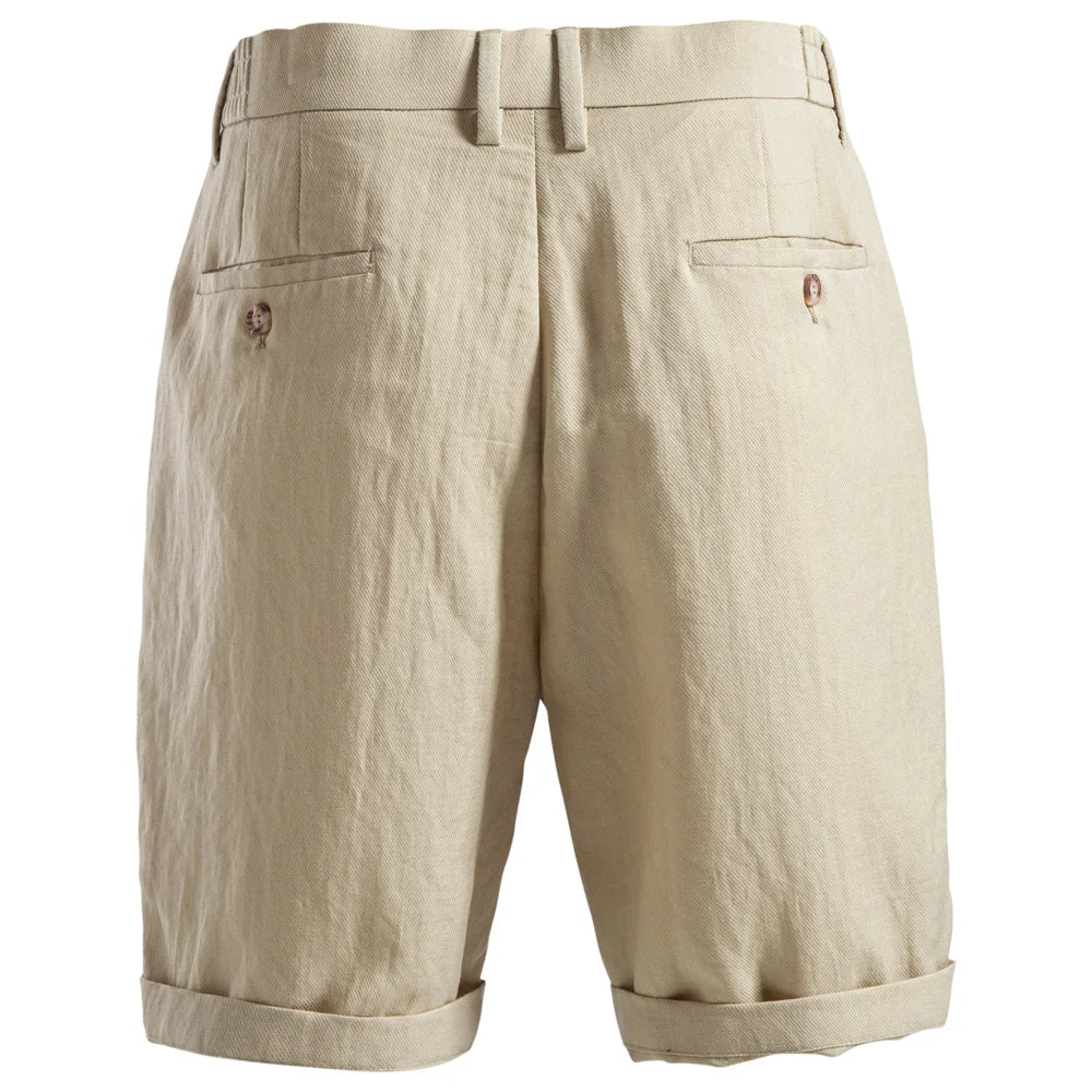 Men's Cotton Linen Shorts - Elastic Waist Multi-Pocket Summer Shorts | Minimalist Streetwear | Craftklart