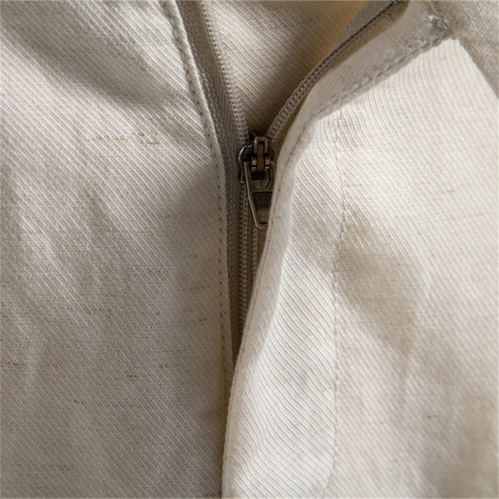 Men's Cotton Linen Shorts - Elastic Waist Multi-Pocket Summer Shorts | Minimalist Streetwear | Craftklart