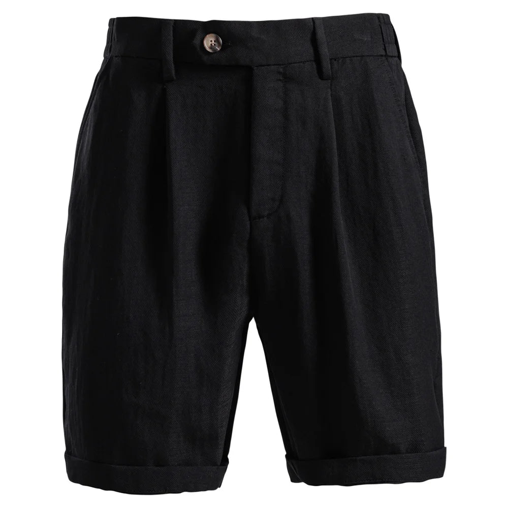 Men's Cotton Linen Shorts - Elastic Waist Multi-Pocket Summer Shorts | Minimalist Streetwear | Craftklart