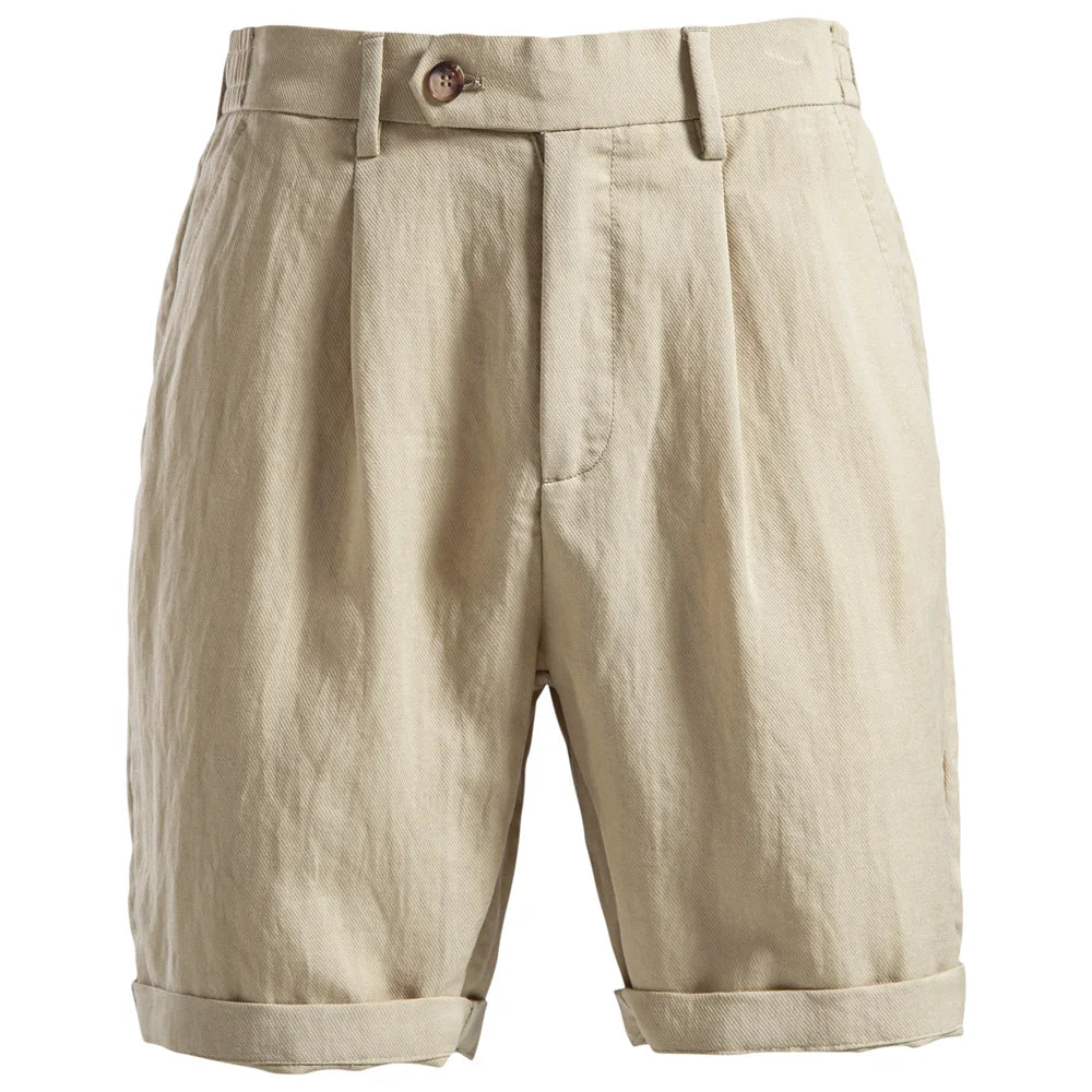 Men's Cotton Linen Shorts - Elastic Waist Multi-Pocket Summer Shorts | Minimalist Streetwear | Craftklart