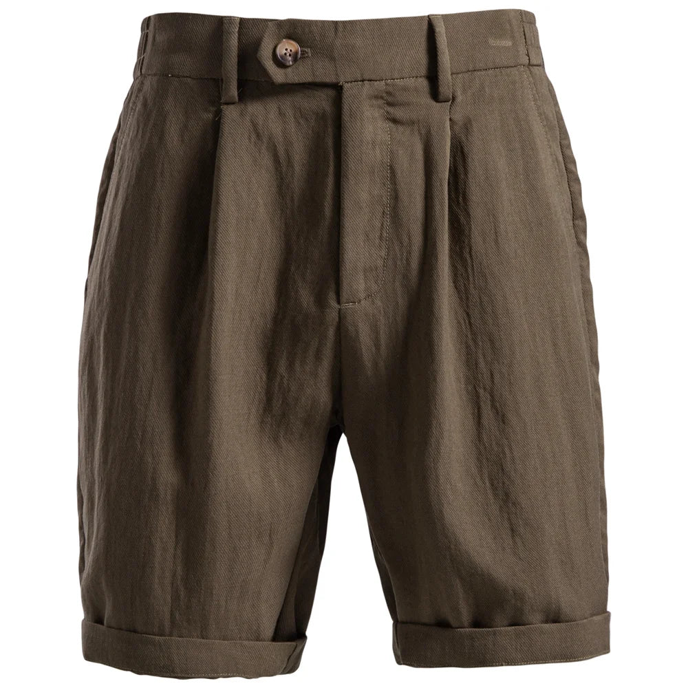 Men's Cotton Linen Shorts - Elastic Waist Multi-Pocket Summer Shorts | Minimalist Streetwear | Craftklart