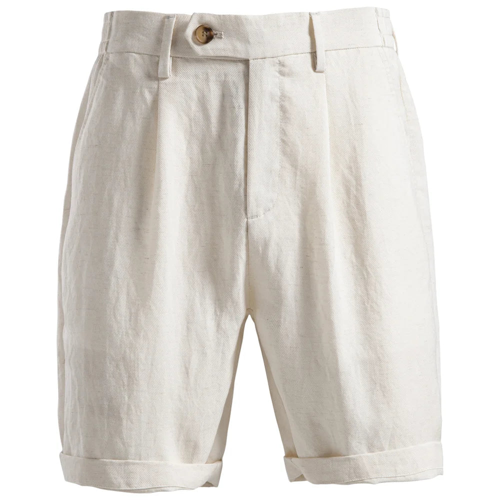 Men's Cotton Linen Shorts - Elastic Waist Multi-Pocket Summer Shorts | Minimalist Streetwear | Craftklart