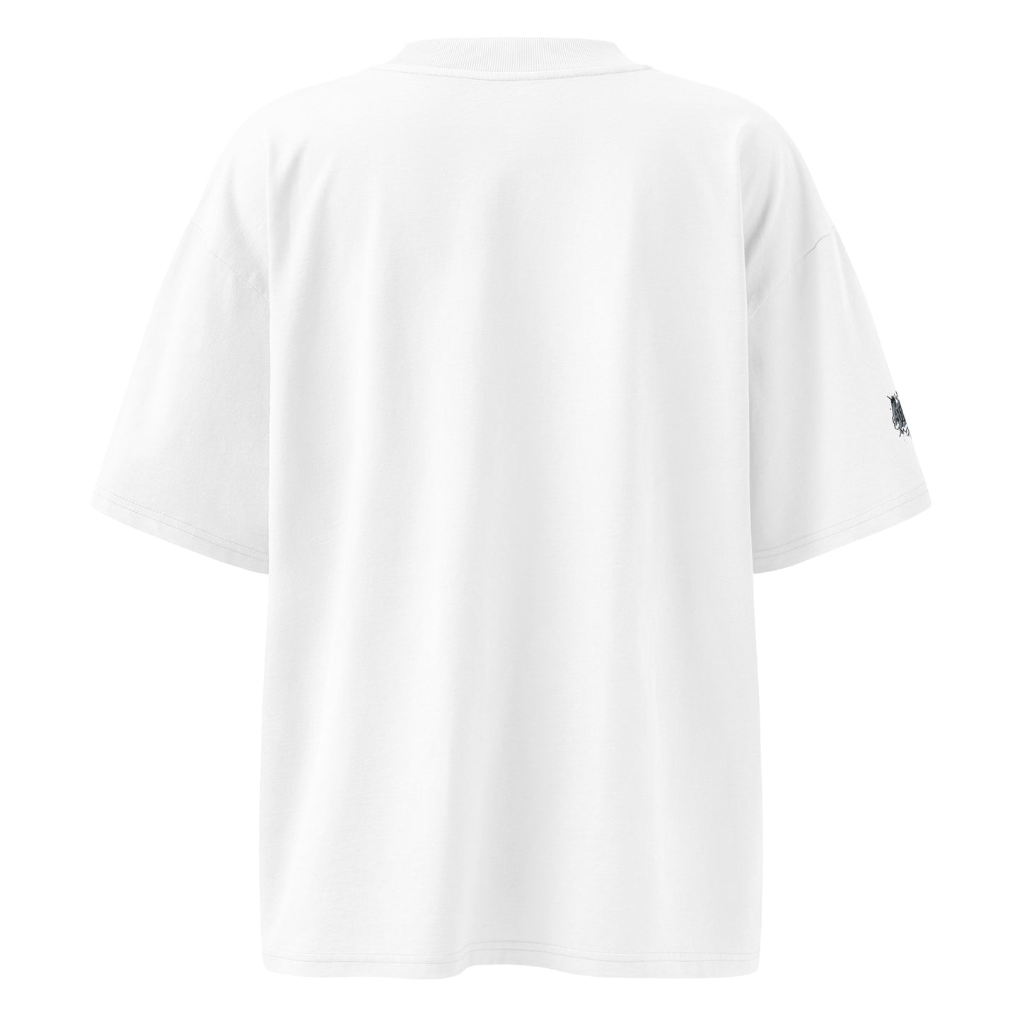 Black unisex organic oversized high neck T-shirt by Urban Fashion & Streetwear Craftklart, featuring a relaxed fit and high neckline.