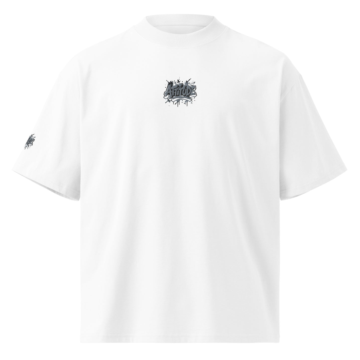 Black unisex organic oversized high neck T-shirt by Urban Fashion & Streetwear Craftklart, showcasing a relaxed fit and high neckline.