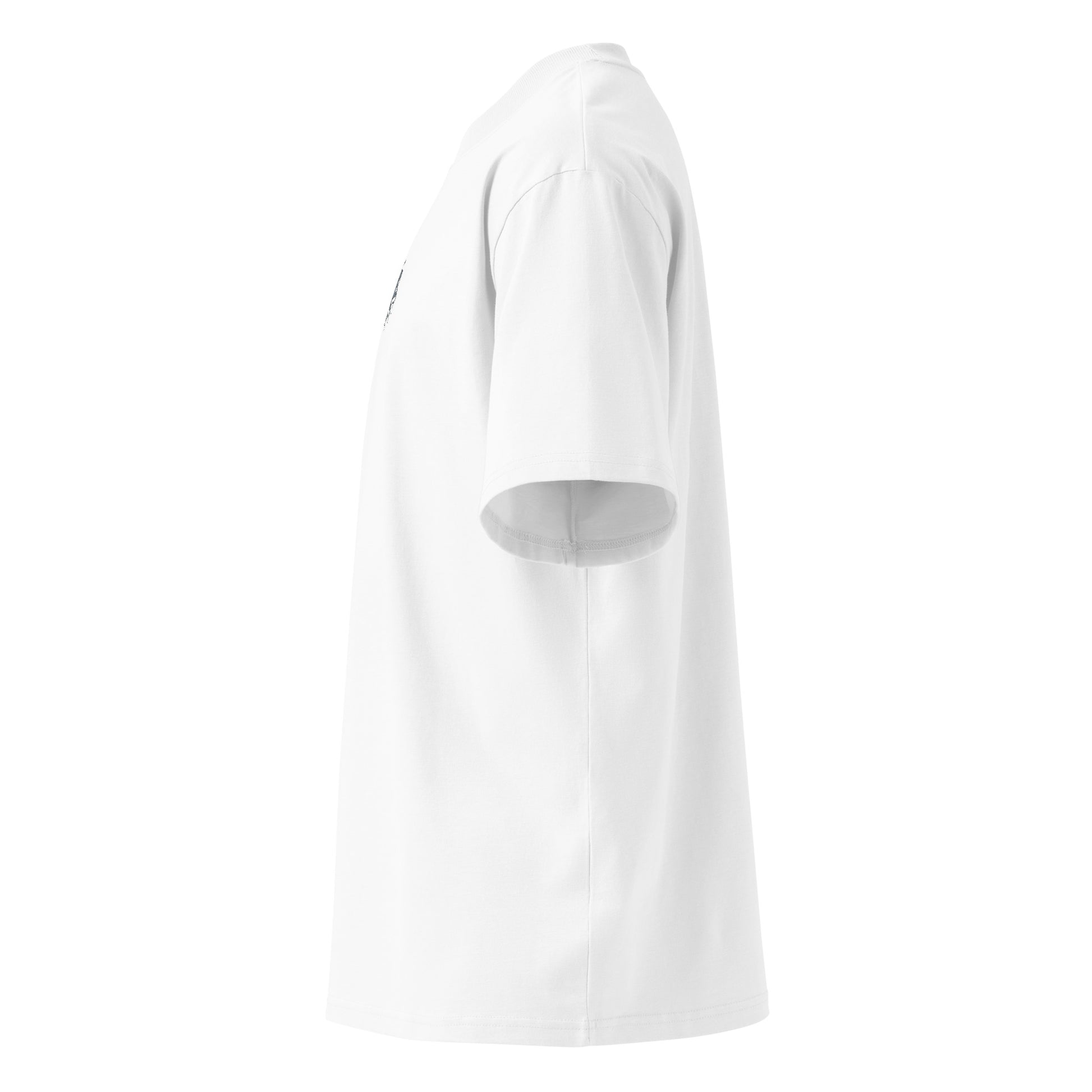 Black unisex organic oversized high neck T-shirt by Urban Fashion & Streetwear, featuring a relaxed fit and high neckline.