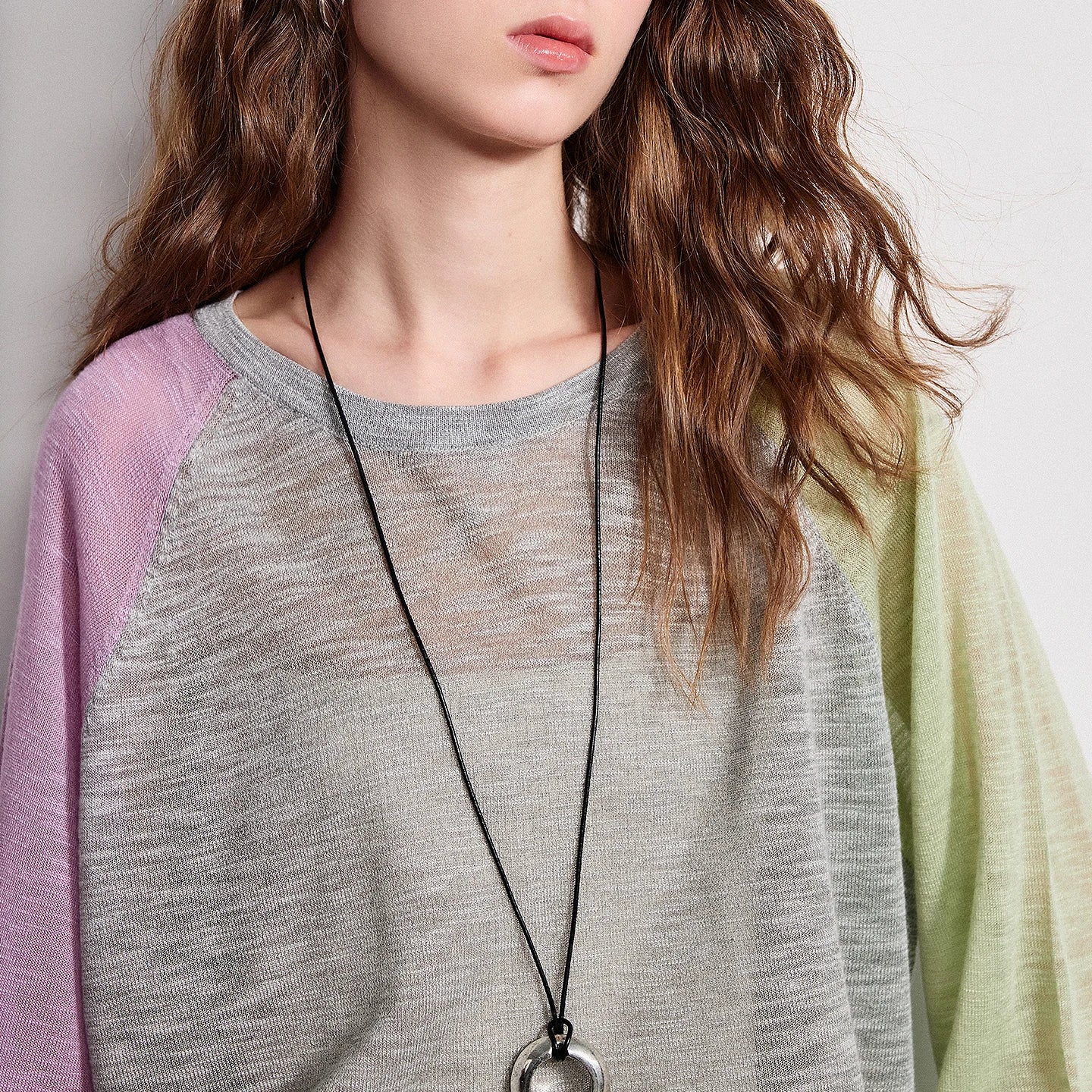 Gray crew neck asymmetric short sleeve blouse from Urban Fashion & Streetwear Craftklart, stylish tops with a modern design.