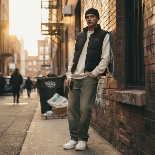 ODMPOD Lowkey Waffle Long Sleeve shirt featuring a casual urban streetwear style with textured waffle fabric.