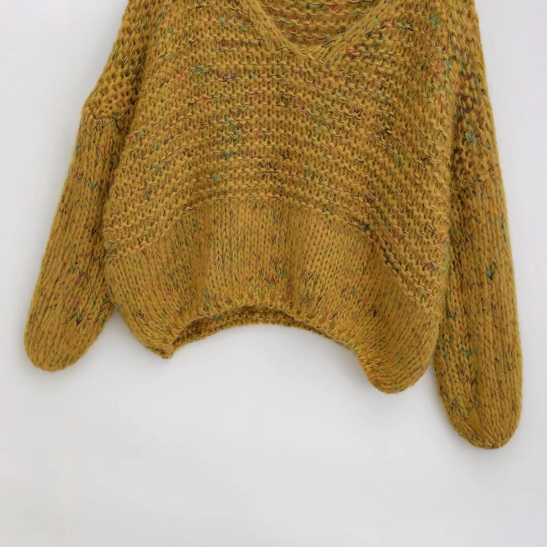Urban Fashion & Streetwear | Craftklart chunky knit boxy crop sweater in light yellow with an irregular hem