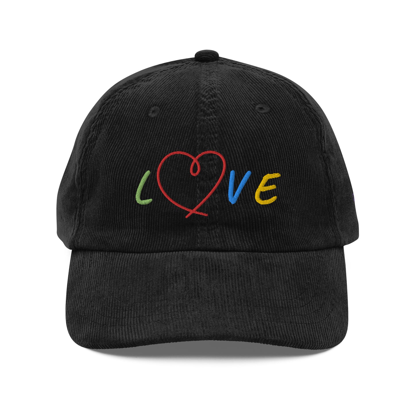 CKL LOVE Embroidered Corduroy Cap - Premium Cap from Craftklart.store - Just $17.89! Shop now at Craftklart.store