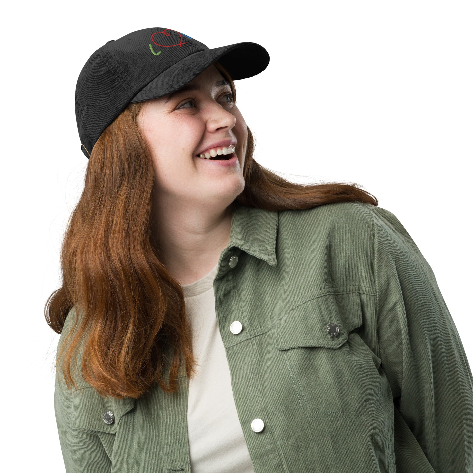 CKL LOVE Embroidered Corduroy Cap - Premium Cap from Craftklart.store - Just $17.89! Shop now at Craftklart.store