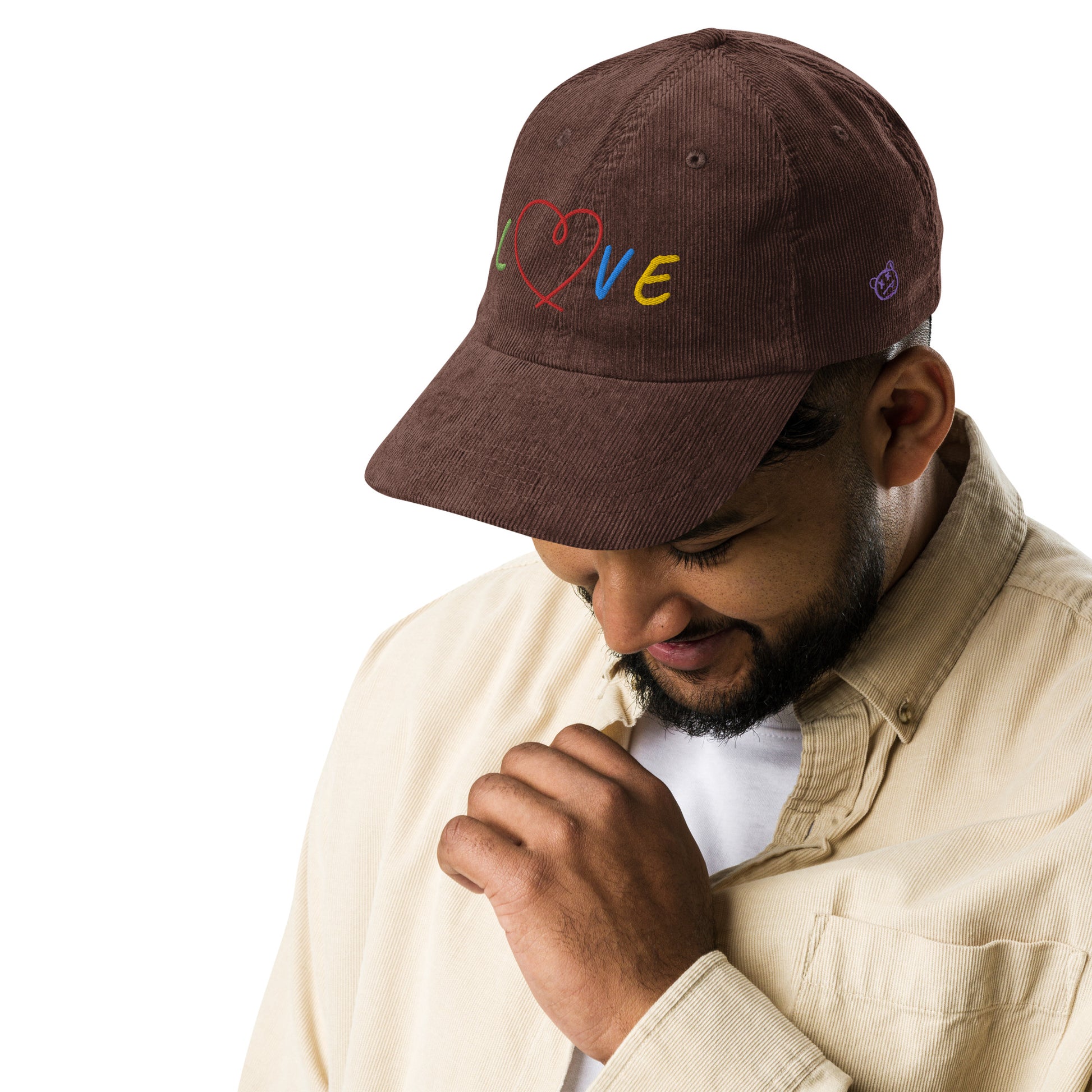 CKL LOVE Embroidered Corduroy Cap - Premium Cap from Craftklart.store - Just $17.89! Shop now at Craftklart.store