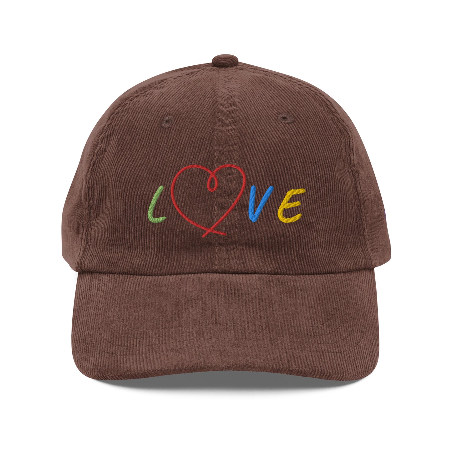 CKL LOVE Embroidered Corduroy Cap - Premium Cap from Craftklart.store - Just $17.89! Shop now at Craftklart.store