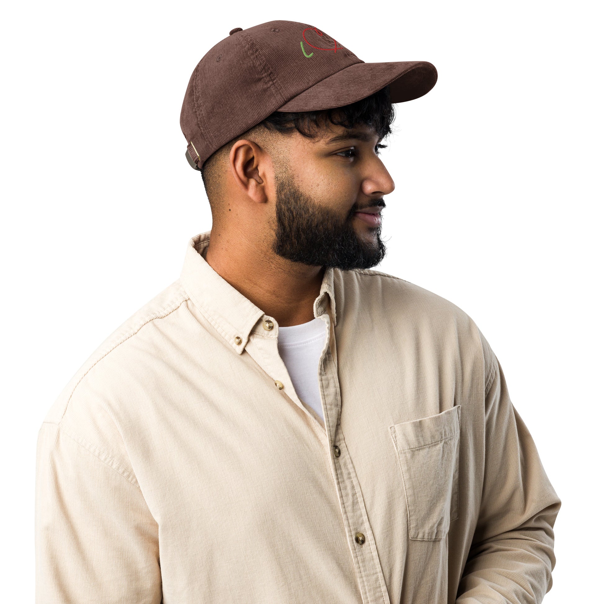CKL LOVE Embroidered Corduroy Cap - Premium Cap from Craftklart.store - Just $17.89! Shop now at Craftklart.store