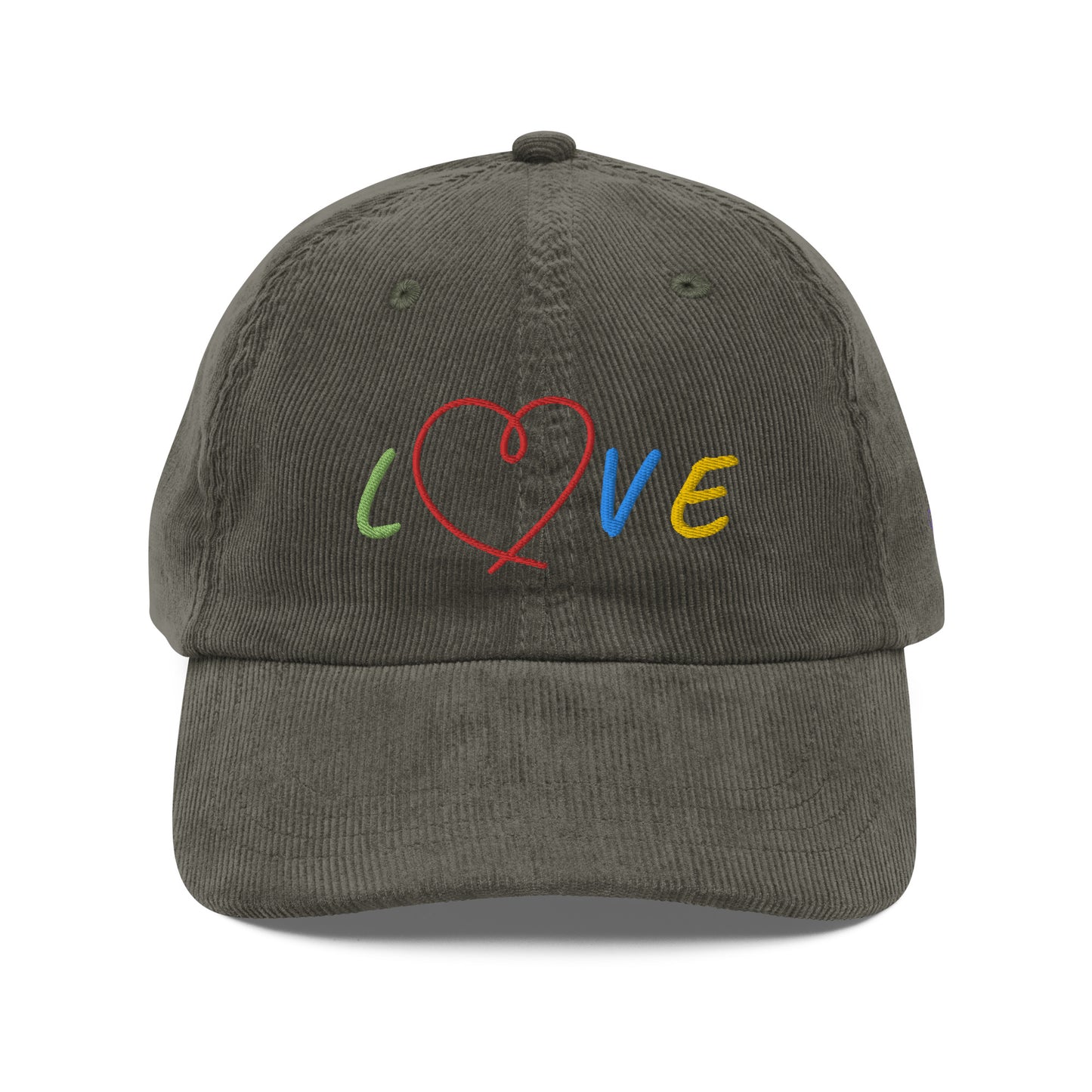 CKL LOVE Embroidered Corduroy Cap - Premium Cap from Craftklart.store - Just $17.89! Shop now at Craftklart.store