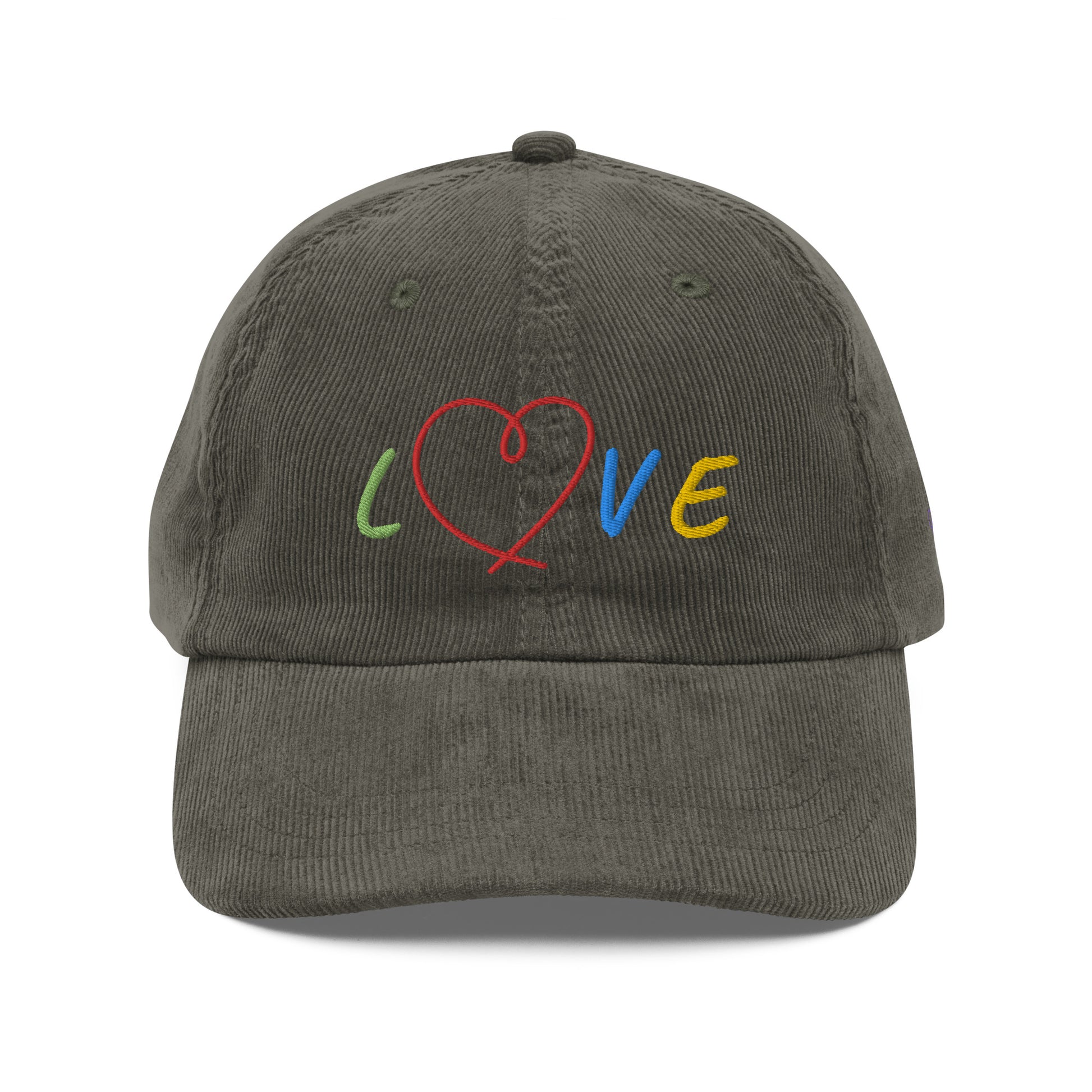 CKL LOVE Embroidered Corduroy Cap - Premium Cap from Craftklart.store - Just $17.89! Shop now at Craftklart.store