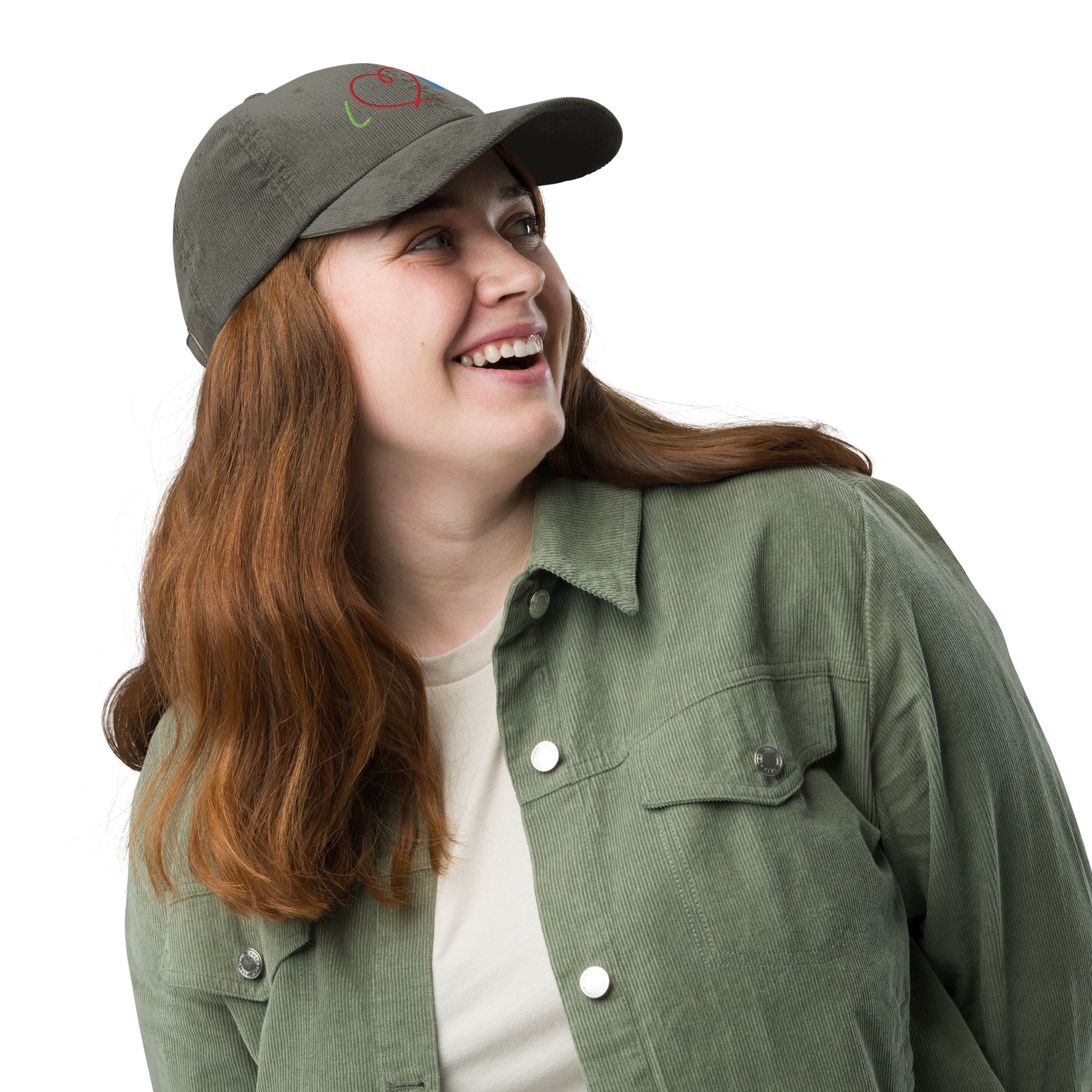 CKL LOVE Embroidered Corduroy Cap - Premium Cap from Craftklart.store - Just $17.89! Shop now at Craftklart.store