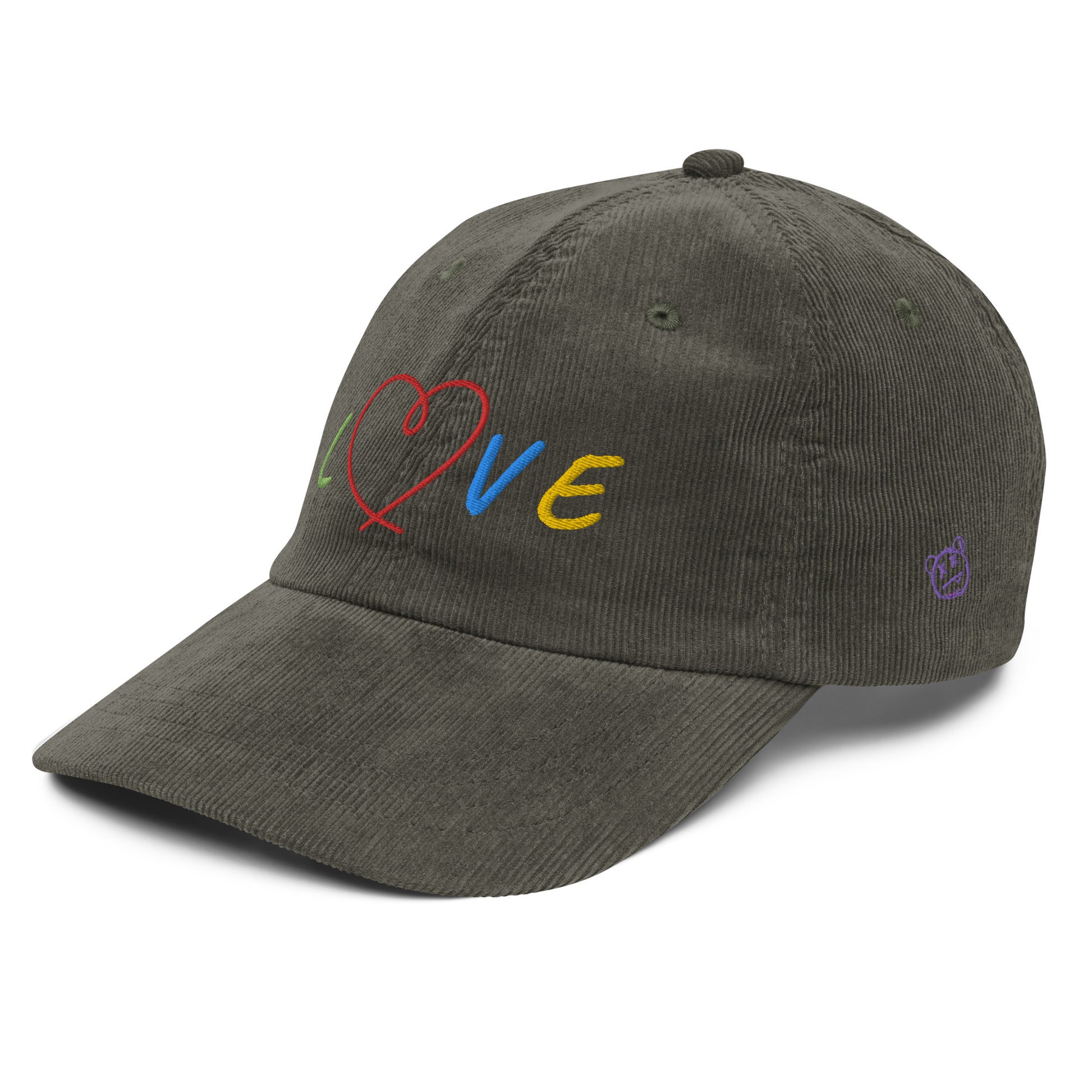 CKL LOVE Embroidered Corduroy Cap - Premium Cap from Craftklart.store - Just $17.89! Shop now at Craftklart.store