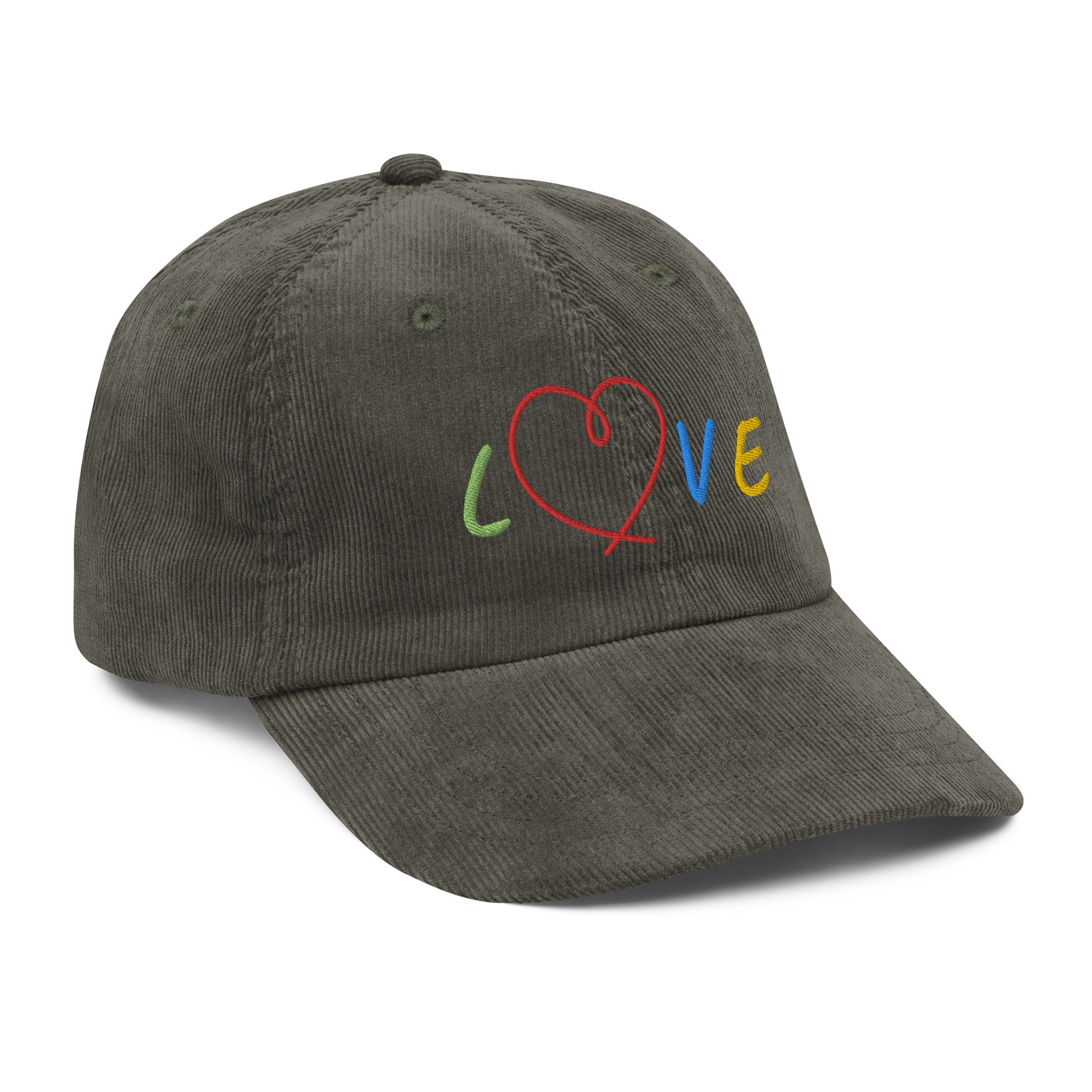 CKL LOVE Embroidered Corduroy Cap - Premium Cap from Craftklart.store - Just $17.89! Shop now at Craftklart.store