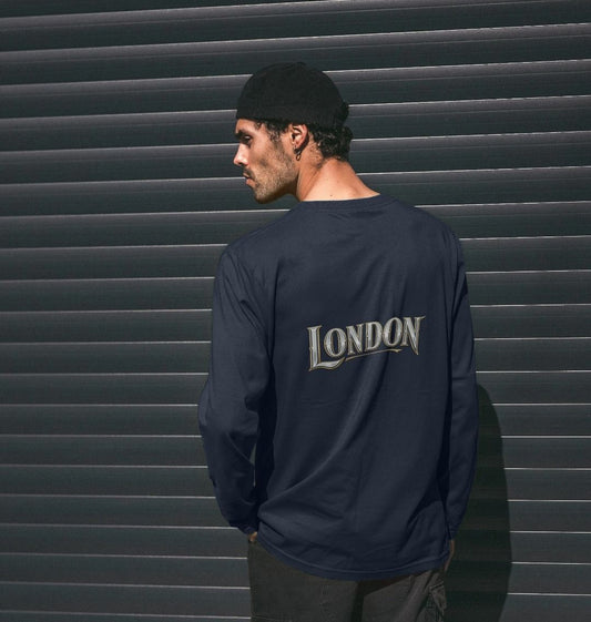 London Made Organic Cotton Long Sleeve Top by CKL, showcasing a casual long sleeve shirt in soft organic cotton fabric.