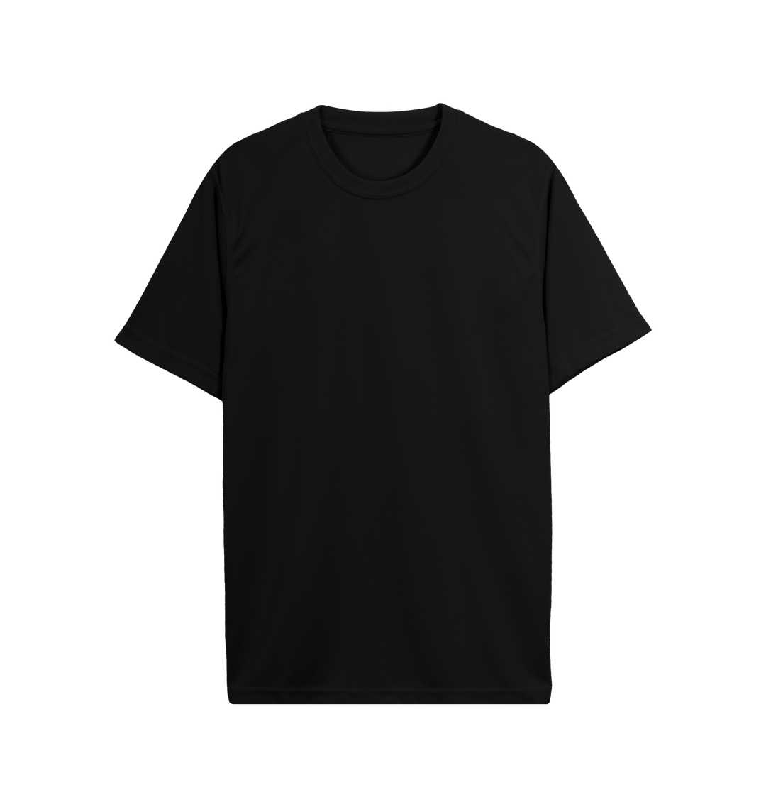 Jet Black Printed T-shirt Front