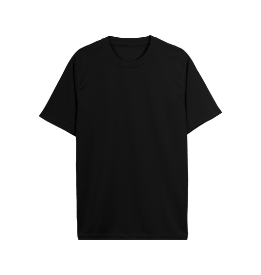 Jet Black Printed T-shirt Front
