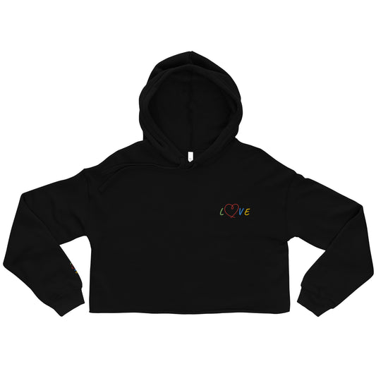 CKL Love Crop Hoodie - Premium Hoodie from Craftklart.store - Just $46! Shop now at Craftklart.store